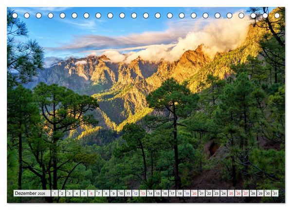 Produktbild: La Palma - La Isla Bonita - Kanarische Inseln (Tischkalender 2026 DIN A5 quer), CALVENDO Monatskalender