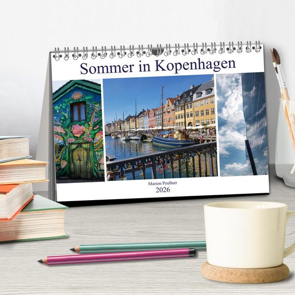 Produktbild: Sommer in Kopenhagen (Tischkalender 2026 DIN A5 quer), CALVENDO Monatskalender