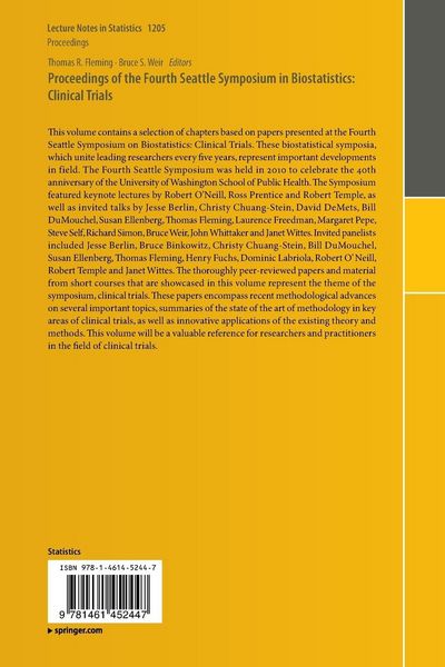 Produktbild: Proceedings of the Fourth Seattle Symposium in Biostatistics: Clinical Trials