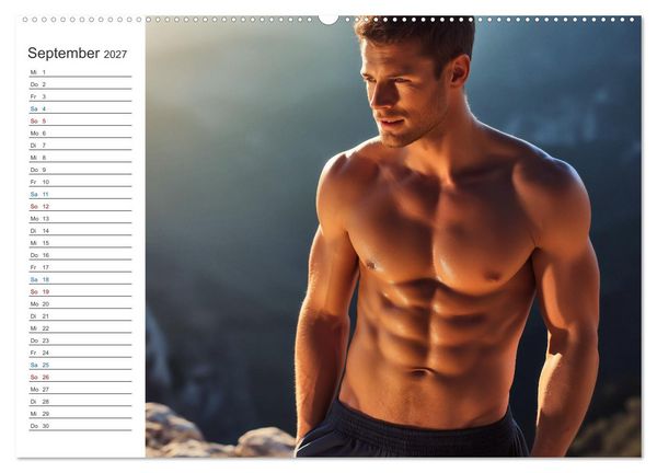Produktbild: Sinnliche M&auml;nner (hochwertiger Premium Wandkalender 2027 DIN A2 quer), Kunstdruck in Hochglanz