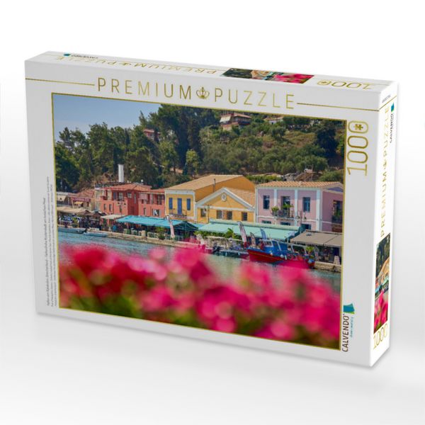 Produktbild: CALVENDO Puzzle Hafen von Katakolon, Griechenland - Farbenfrohe K&uuml;stenstadt am Ionischen Meer | 1000 Teile Lege-Gr&ouml;&szlig;e 64x48cm Foto-Puzzle f&uuml;r gl&uuml;ckliche Stunden