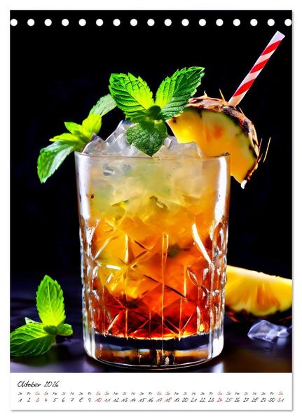 Produktbild: Mixology Meisterwerke (Tischkalender 2026 DIN A5 hoch), CALVENDO Monatskalender