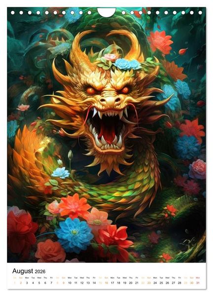 Produktbild: Mystical Drakes (Wall Calendar 2026 DIN A4 portrait), CALVENDO 12 Month Wall Calendar
