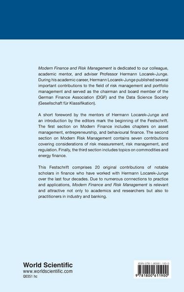 Produktbild: Modern Finance and Risk Management