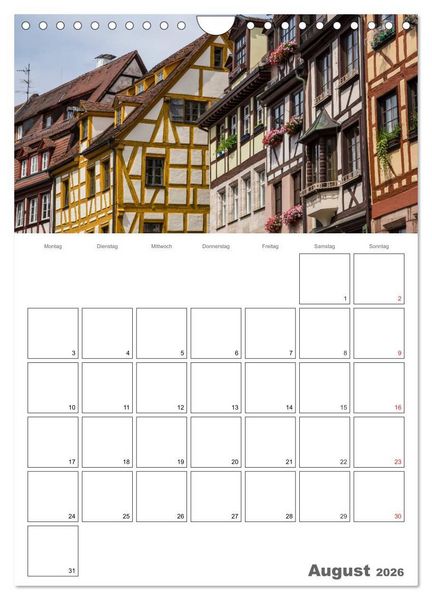 Produktbild: N&Uuml;RNBERG Bezauberndes Altstadtherz / Terminplaner (Wandkalender 2026 DIN A4 hoch), CALVENDO Monatskalender