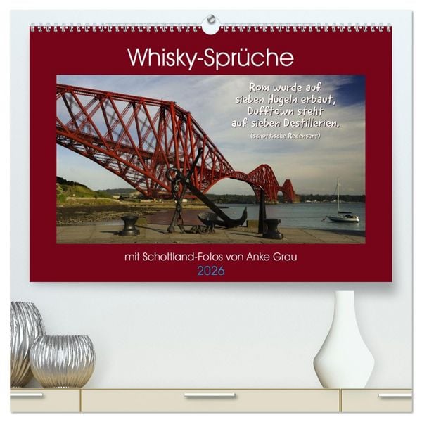 Produktbild: Whisky-Spr&uuml;che (hochwertiger Premium Wandkalender 2026 DIN A2 quer), Kunstdruck in Hochglanz