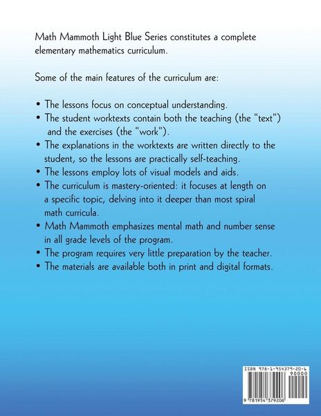 Produktbild: Math Mammoth Grade 7-B Worktext