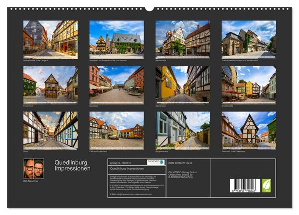 Produktbild: Quedlinburg Impressionen (hochwertiger Premium Wandkalender 2026 DIN A2 quer), Kunstdruck in Hochglanz