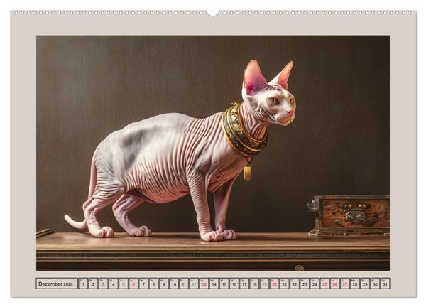 Produktbild: Sphinx Katzen. Eleganz auf leisen Pfoten (hochwertiger Premium Wandkalender 2026 DIN A2 quer), Kunstdruck in Hochglanz