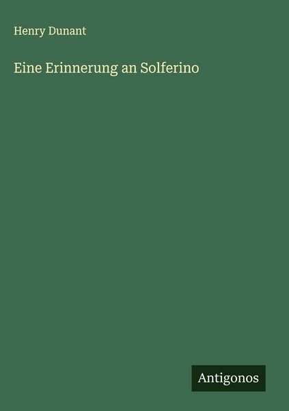 Produktbild: Eine Erinnerung an Solferino