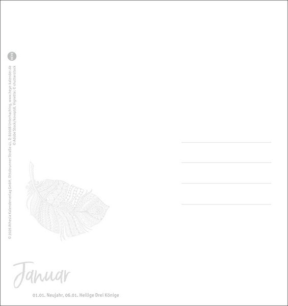 Produktbild: Tage voller Gl&uuml;ck Postkartenkalender 2027
