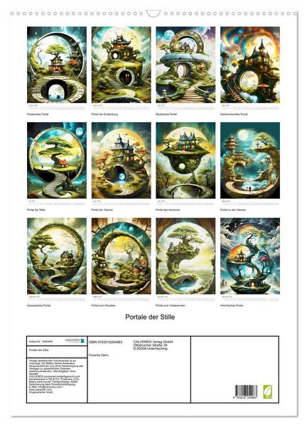Produktbild: Portale der Stille (Wandkalender 2026 DIN A2 hoch), CALVENDO Monatskalender