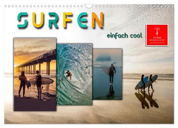 Surfen - einfach cool (Wandkalender 2026 DIN A3 quer), CALVENDO Monatskalender