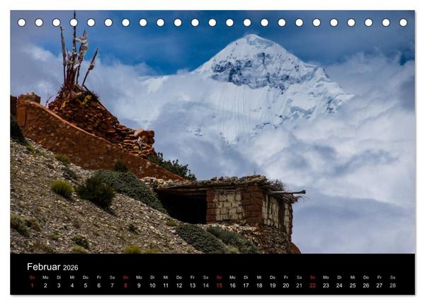 Produktbild: MUSTANG - das verborgene K&ouml;nigreich im Himalaya (Tischkalender 2026 DIN A5 quer), CALVENDO Monatskalender