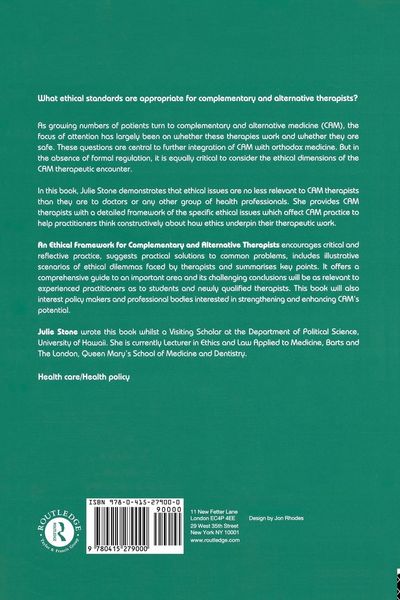 Produktbild: An Ethical Framework for Complementary and Alternative Therapists