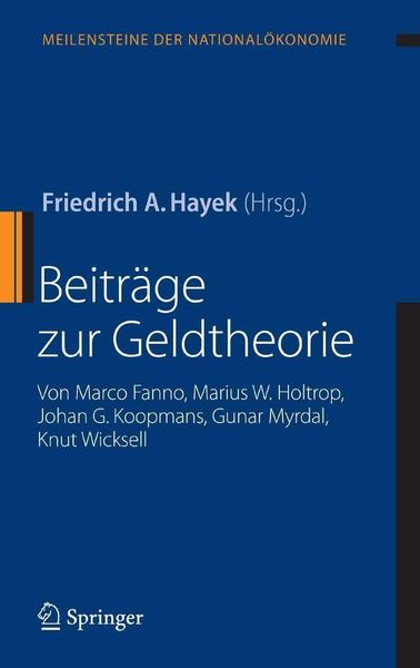 Produktbild: Beitr&auml;ge zur Geldtheorie