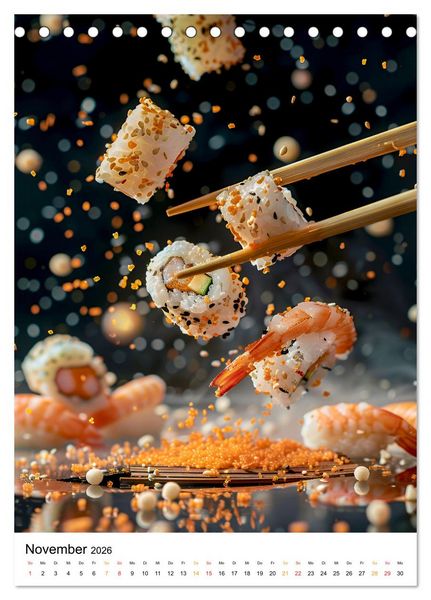 Produktbild: Sushi f&uuml;r Kenner (Tischkalender 2026 DIN A5 hoch), CALVENDO Monatskalender
