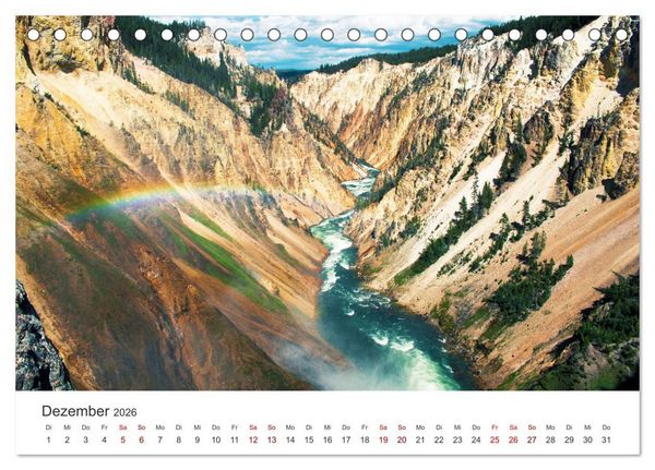 Produktbild: Yellowstone - Wie von einem anderen Stern. (Tischkalender 2026 DIN A5 quer), CALVENDO Monatskalender