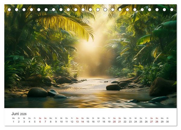 Produktbild: Die Seele des Dschungels - Eine Reise in tropische Wildnis (Tischkalender 2026 DIN A5 quer), CALVENDO Monatskalender