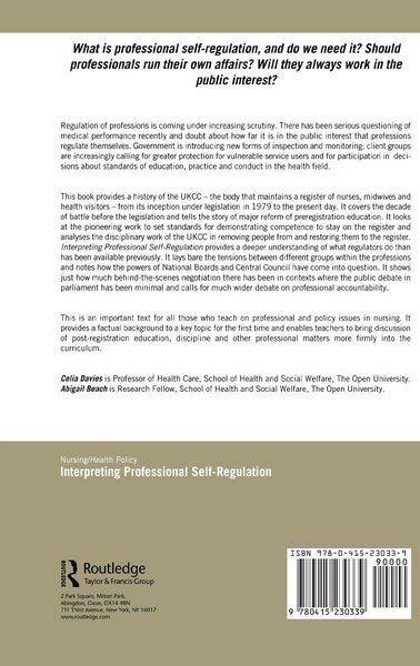 Produktbild: Interpreting Professional Self-Regulation