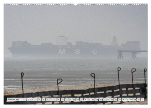 Produktbild: JadeWeserPort Impressionen vom Containerterminal in Wilhelmshaven (Wandkalender 2027 DIN A2 quer), CALVENDO Monatskalender