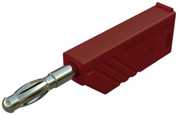 SKS Hirschmann LAS N WS Au Lamellenstecker Stecker, gerade Stift-Ø: 4mm Rot 1St.