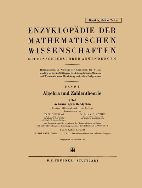 Produktbild: 15. Darstellungstheorie der Endlichen Gruppen