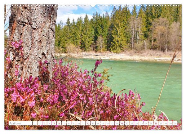 Produktbild: Meine Isar bei Geretsried (hochwertiger Premium Wandkalender 2026 DIN A2 quer), Kunstdruck in Hochglanz