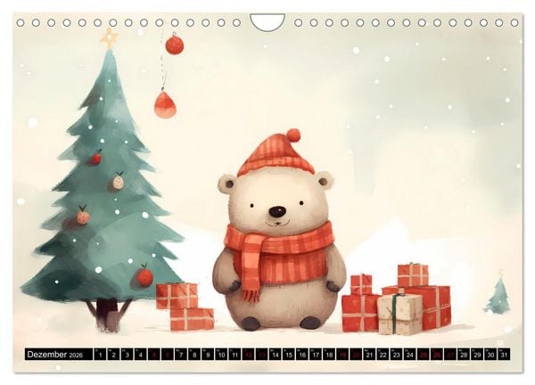 Produktbild: B&auml;rige Illustrationen (Wandkalender 2026 DIN A4 quer), CALVENDO Monatskalender