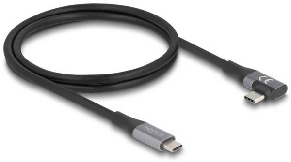 Produktbild: Delock USB-C&reg; Kabel USB-C&reg; Stecker, USB-C&reg; Stecker 1.00m Schwarz 81131