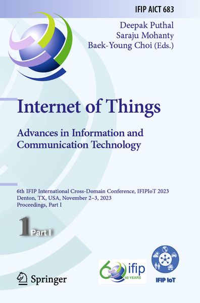 Produktbild: Internet of Things. Advances in Information and Communication Technology