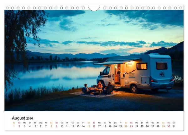 Produktbild: Wohnmobil grenzenlos (Wandkalender 2026 DIN A4 quer), CALVENDO Monatskalender