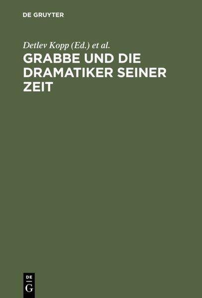 Produktbild: Grabbe und die Dramatiker seiner Zeit