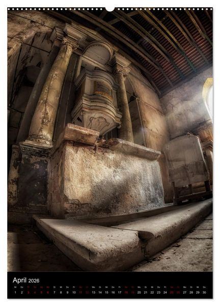 Produktbild: Lost Places - Verlassene Kirchen (Wandkalender 2026 DIN A2 hoch), CALVENDO Monatskalender