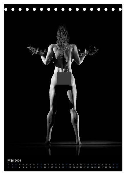 Produktbild: Kraft-Akt - Fitnessgirls in erotischen Abbildungen (Tischkalender 2026 DIN A5 hoch), CALVENDO Monatskalender