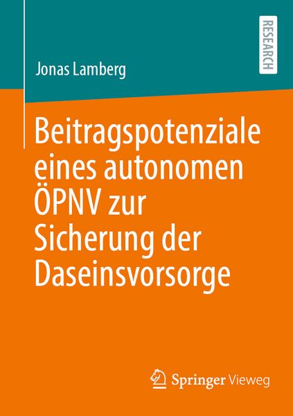 Produktbild: Beitragspotenziale eines autonomen &Ouml;PNV zur Sicherung der Daseinsvorsorge
