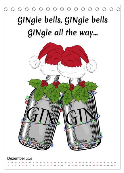 Produktbild: Gin & Tonic - Fun Stuff (Tischkalender 2026 DIN A5 hoch), CALVENDO Monatskalender