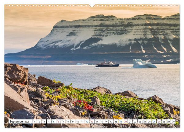 Produktbild: Scoresbysund - Sommer im gr&ouml;&szlig;ten und l&auml;ngsten Fjordsystem der Welt (hochwertiger Premium Wandkalender 2026 DIN A2 quer), Kunstdruck in Hochglanz