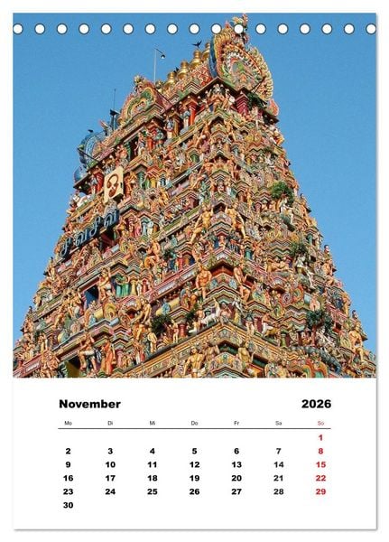 Produktbild: Indien erleben (Tischkalender 2026 DIN A5 hoch), CALVENDO Monatskalender