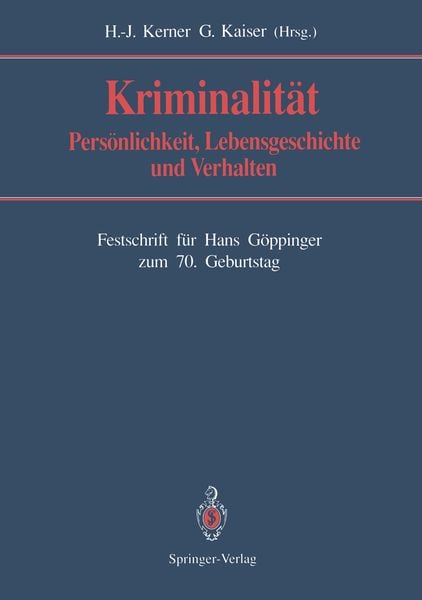 Kriminalität, Taschenbuch von , Springer Berlin, 9783642754197