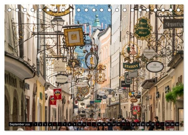 Produktbild: Salzburg - &Ouml;sterreich (Tischkalender 2026 DIN A5 quer), CALVENDO Monatskalender