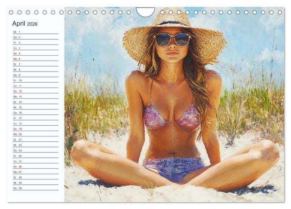 Produktbild: Frauen im Sommer. Lebensfreude, Sonne und Strand (Wandkalender 2026 DIN A4 quer), CALVENDO Monatskalender