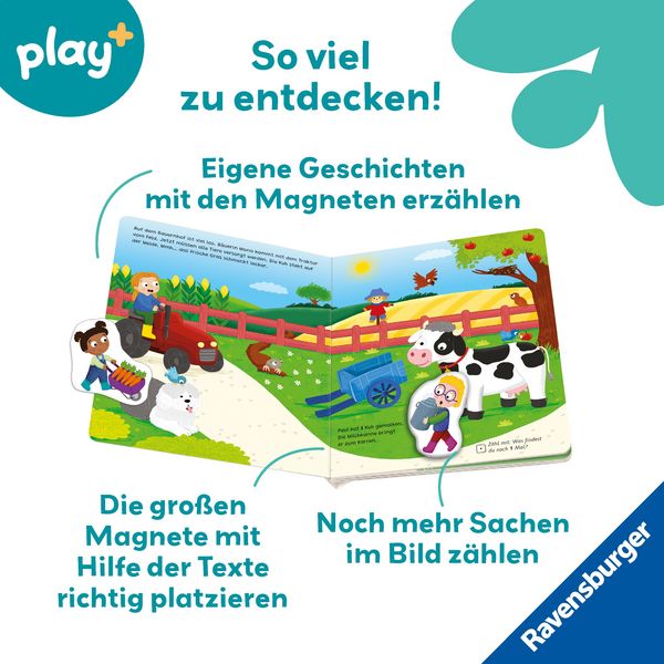 Produktbild: Play+ Mein Spiel mit-Magnetbuch Komm, wir lernen Zählen - ab 18 Monate