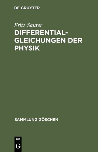 Produktbild: Differentialgleichungen der Physik