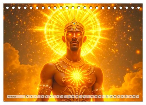 Produktbild: Afrikanische Mythologie - G&ouml;tter, Helden und Monster (Tischkalender 2026 DIN A5 quer), CALVENDO Monatskalender