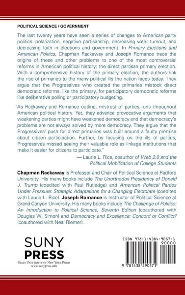 Produktbild: Primary Elections and American Politics