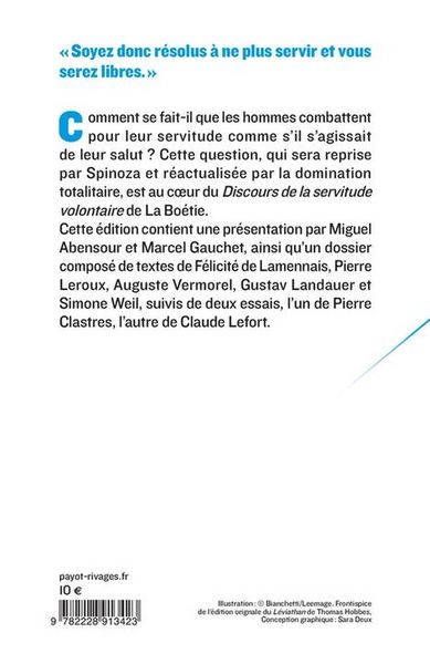 Produktbild: Le discours de la servitude volontaire
