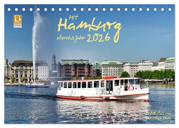 Produktbild: Mit Hamburg durchs Jahr 2026 (Tischkalender 2026 DIN A5 quer), CALVENDO Monatskalender