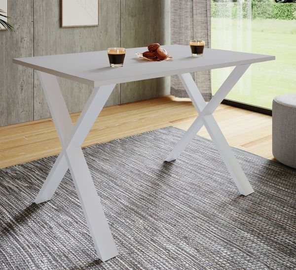 Produktbild: Premium Holz Esstisch Tisch Xona X Wei&szlig;