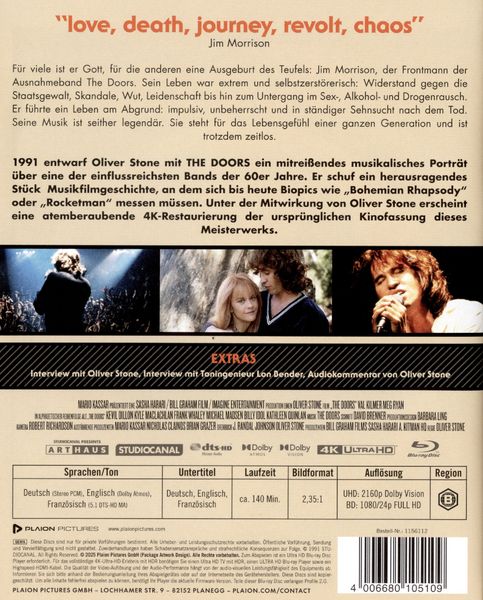 Produktbild: The Doors - Kinofassung (4K Ultra HD) (+ Blu-ray)